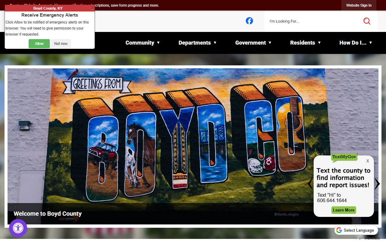 Boyd County government building in Kentucky