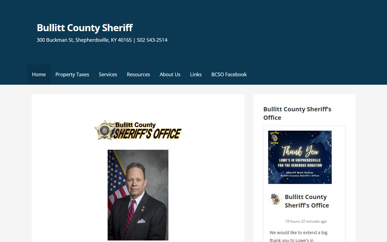 Bullitt County Sheriff's Office in Shepherdsville Kentucky