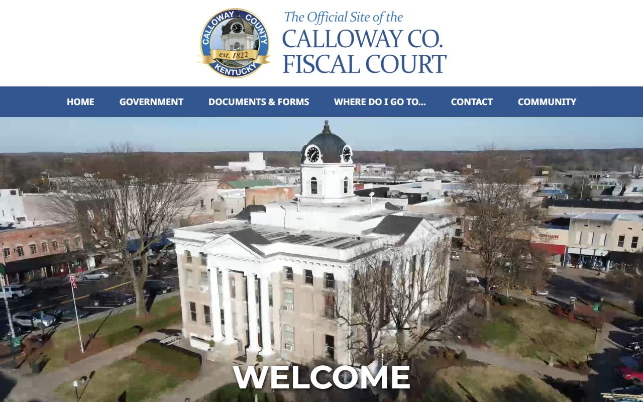 Calloway County Government website with sheriff information