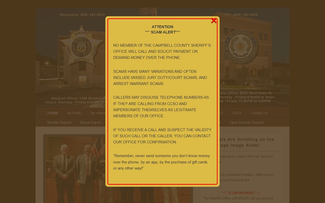 Campbell County Sheriff's Office in Newport Kentucky