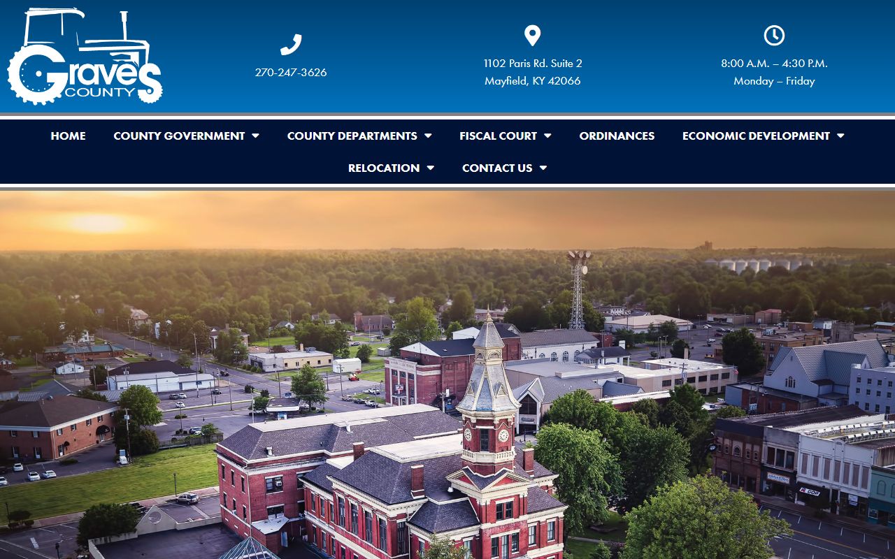 Graves County Government website with public safety information