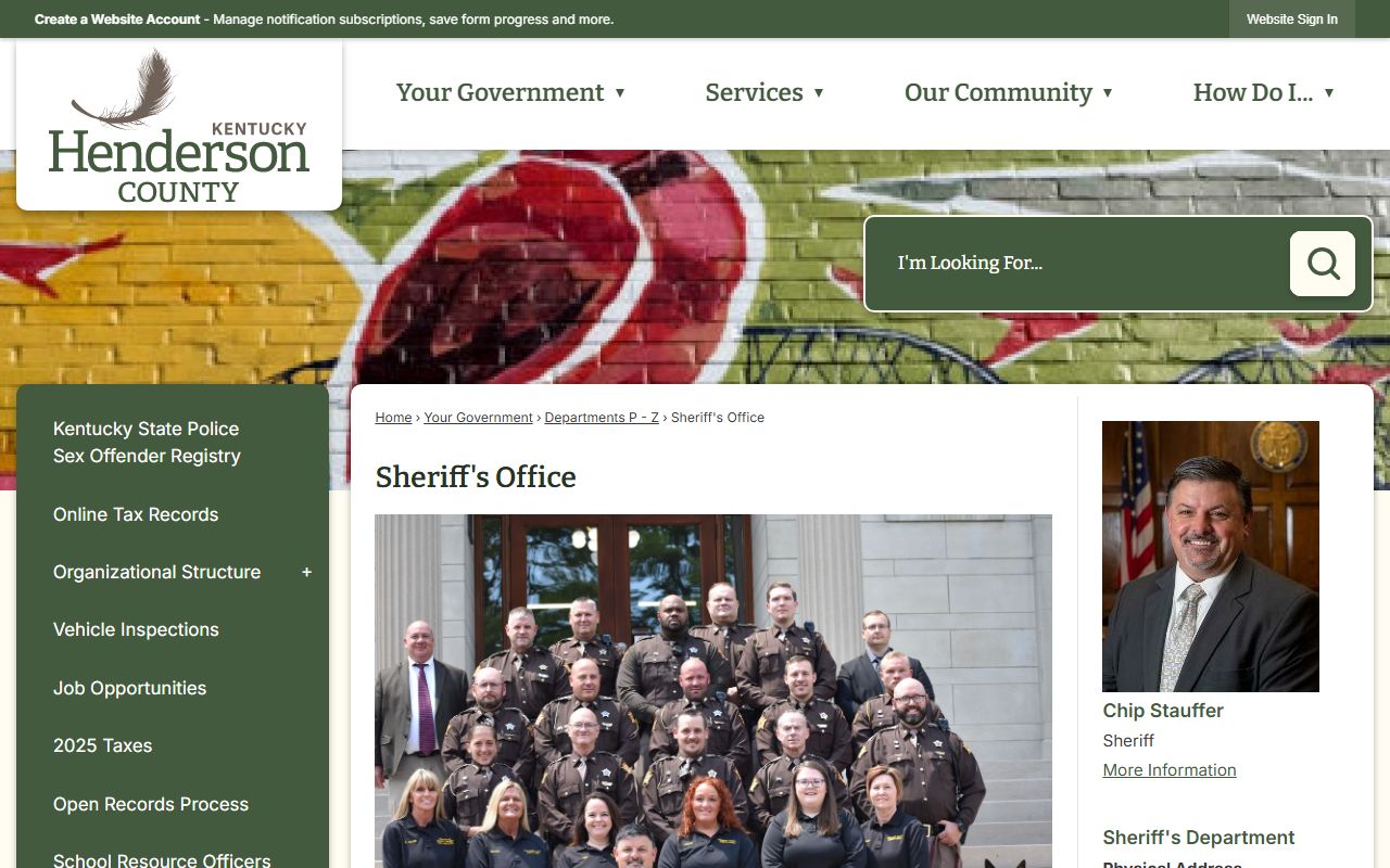 Henderson County Sheriff's Office in Henderson Kentucky