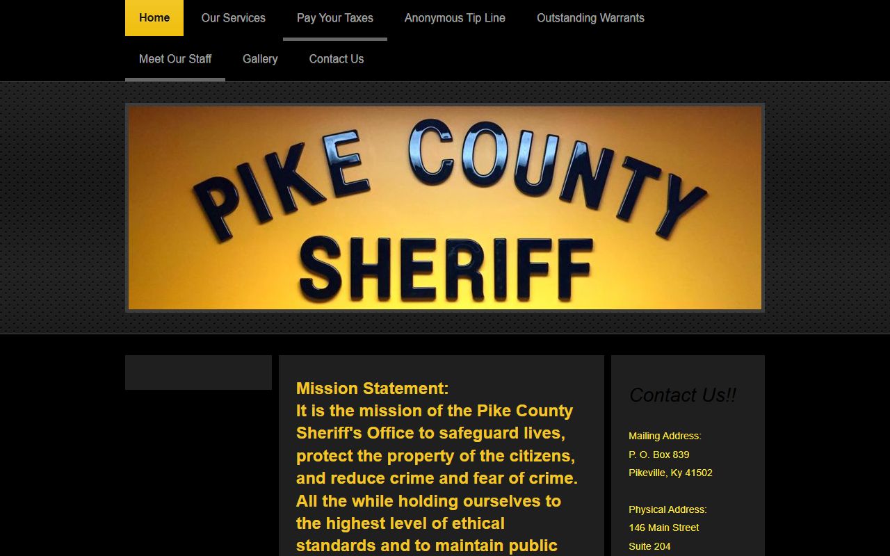 Pike County Sheriff's Office in Pikeville Kentucky