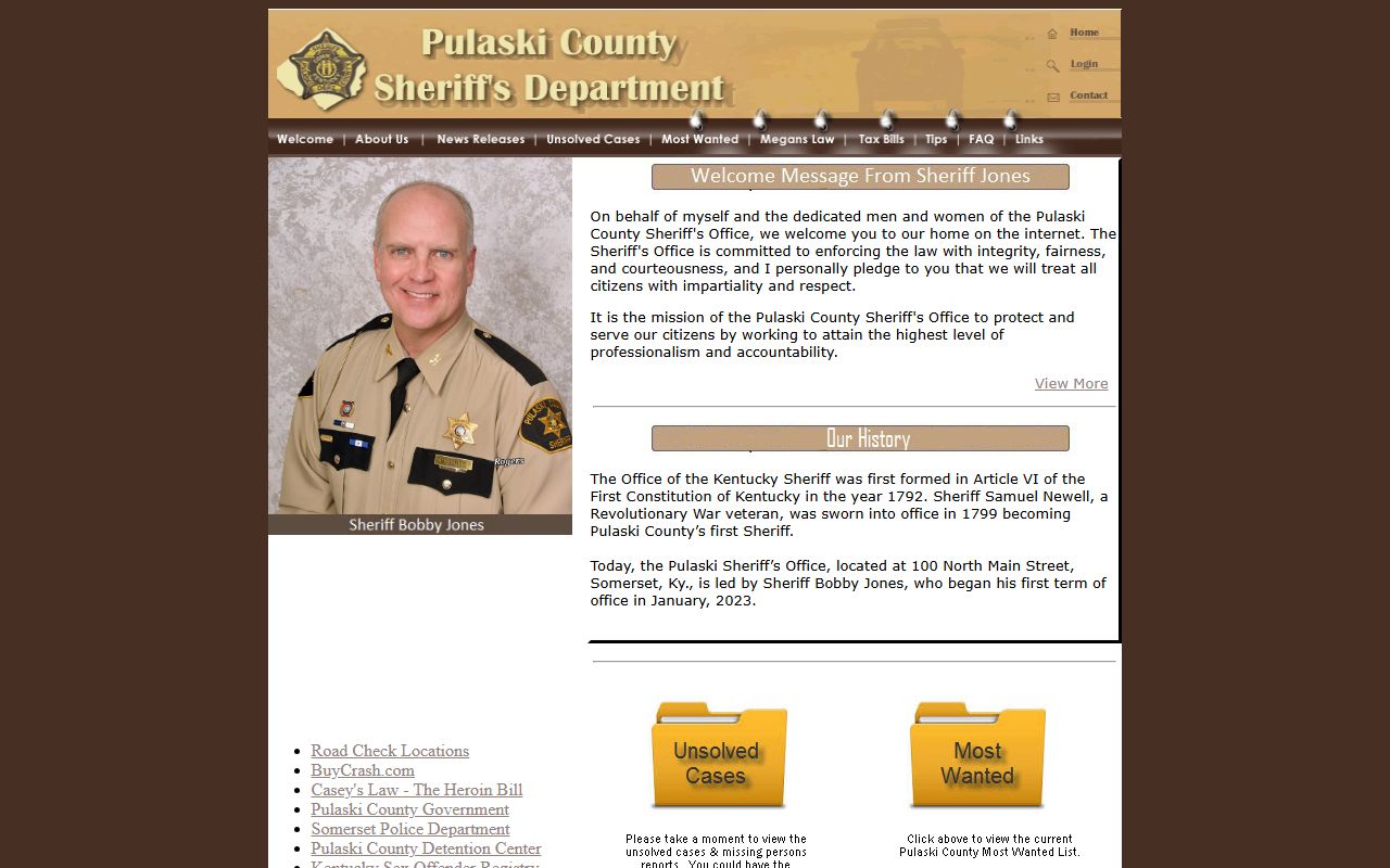 Pulaski County Sheriff's Office in Somerset Kentucky