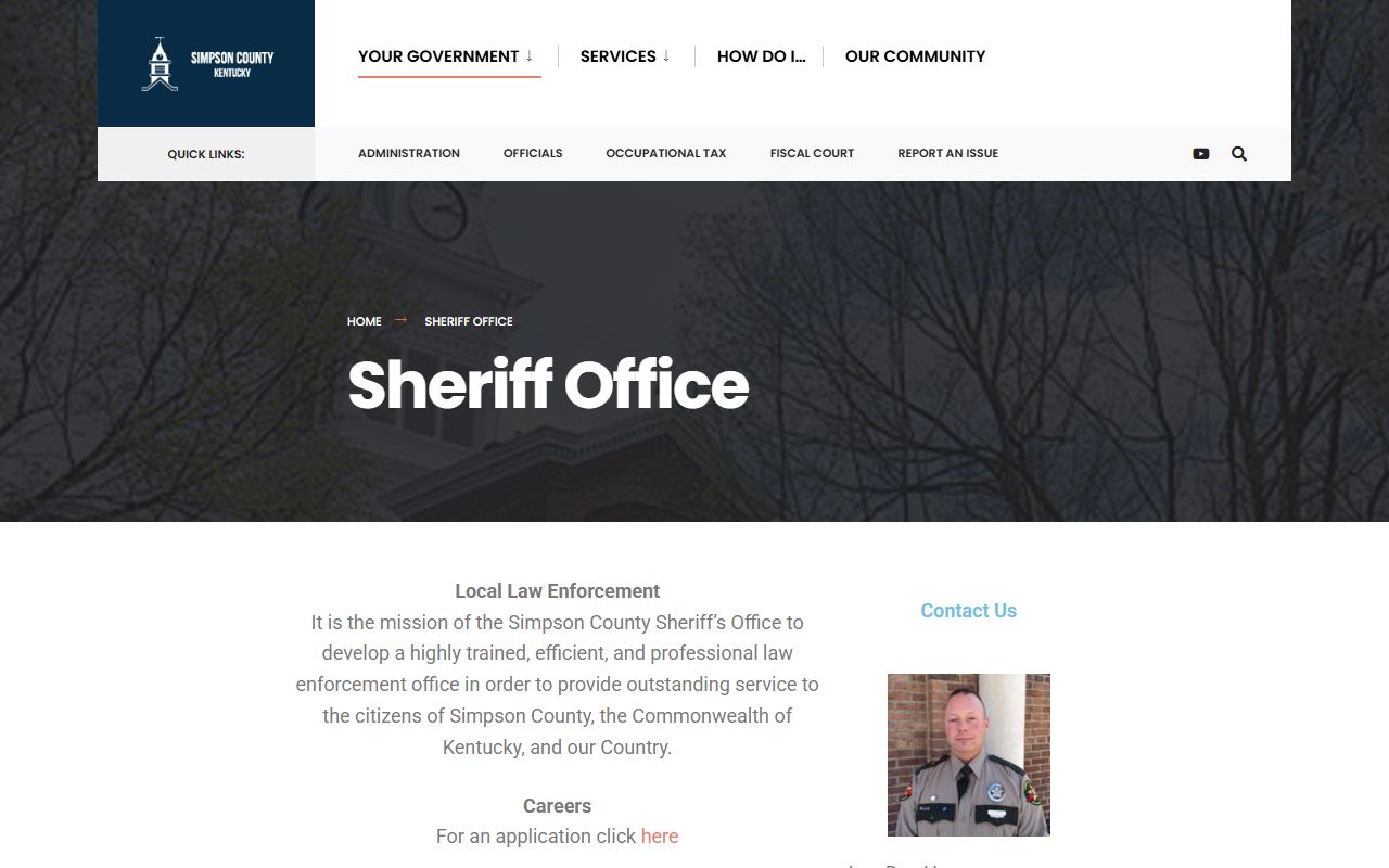 Simpson County Sheriff's Office in Franklin Kentucky