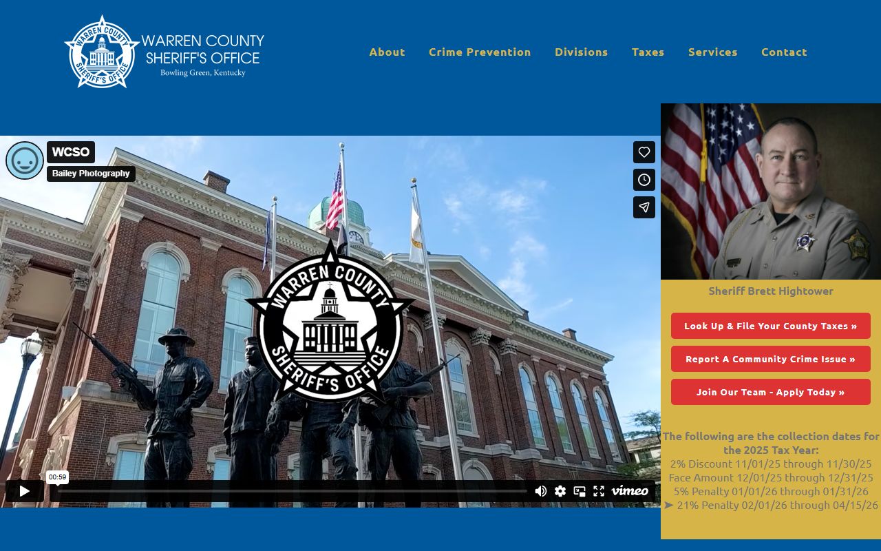 Warren County Sheriff's Office main website